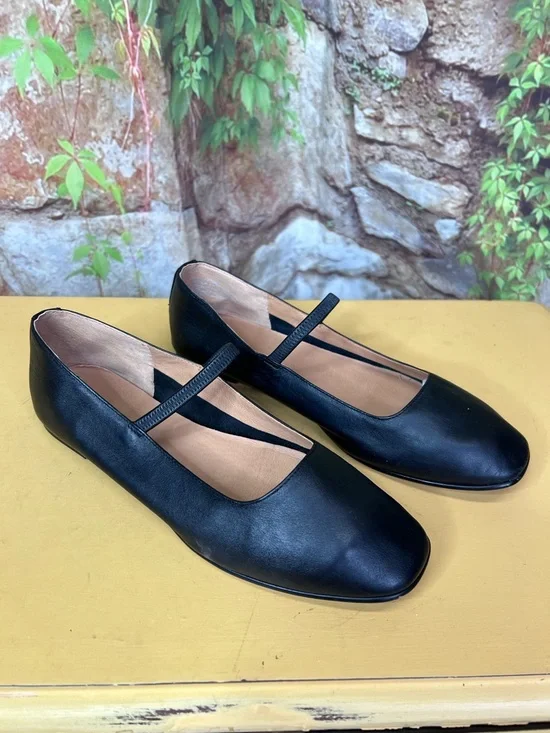 MADEWELL The Greta Mary Jane Black Leather Flats, 9 - Picture 7 of 12